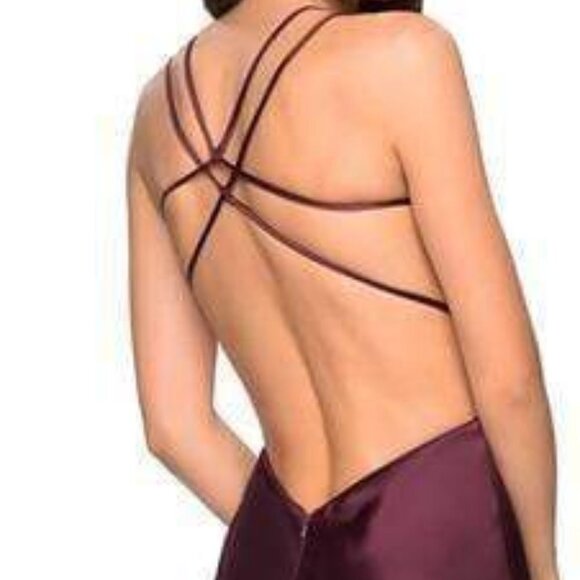 NWT La Femme 27010 Satin Prom Dress Pink Size 6 - Picture 2 of 12